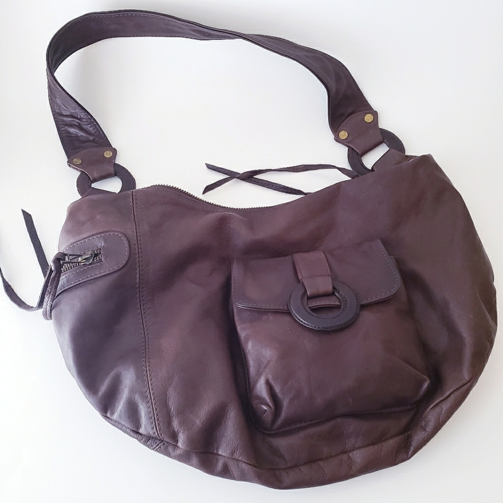 Vintage Latico Brown Leather Hobo Bag